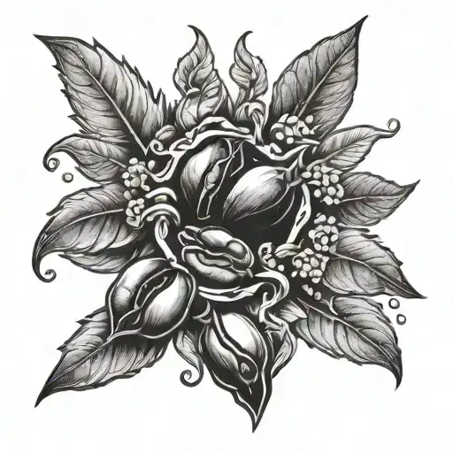 Coffee Beans Morphing Into Intricate Military Insignias