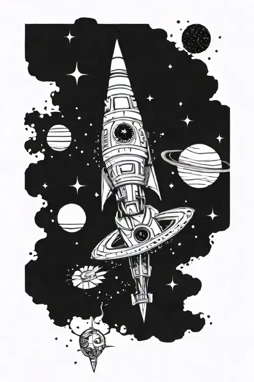 Space Blackwork Design