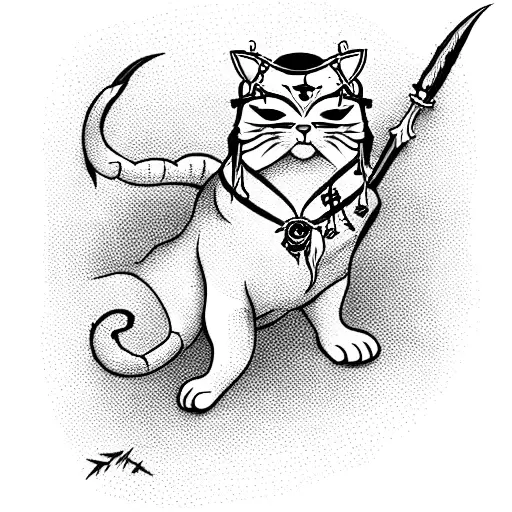 A Full-length Pirate Cat With One Leg