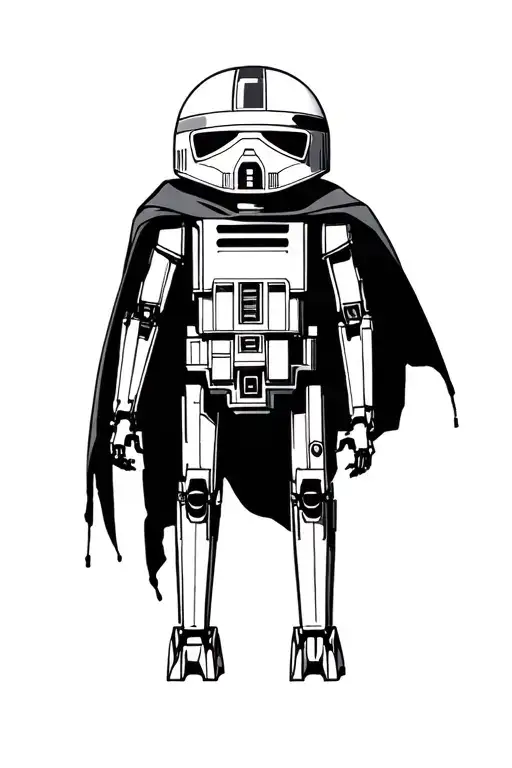 Star Wars Type Droid With A Cape