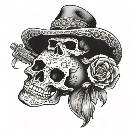 Skull Mariachi Revolver