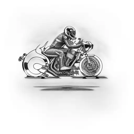 A Motorcycle Racing Through A Heavy Metal Music Festival