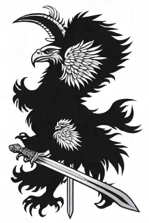 Polish Eagles Holding A Sword