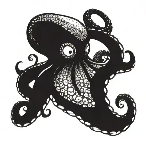 Black Octopus With Carabera Face
