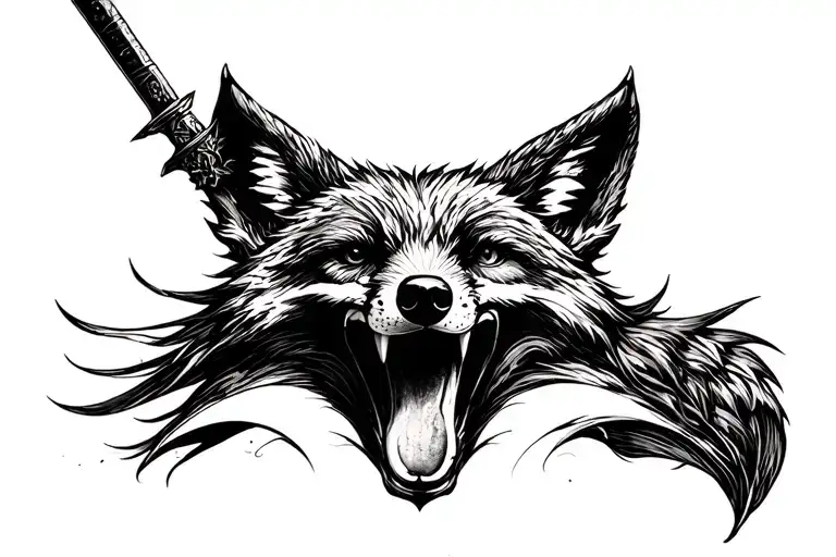 Entire Fox And Sabre In Mouth