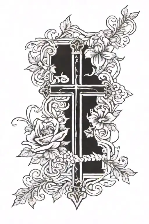 Cross With Birthday And Deadday