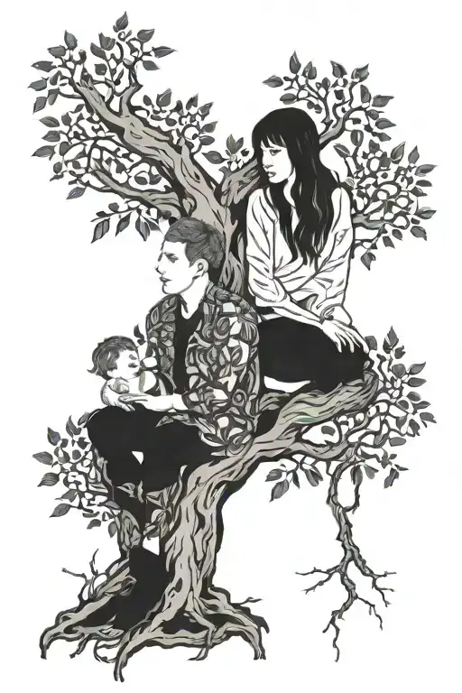 My Beloved Ghost And Me Sitting In A Tree Intertwined