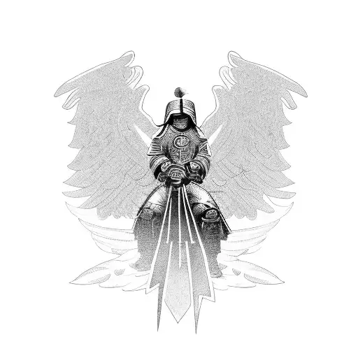 Kazakh Warrior Riding A Majestic Eagle In Battle