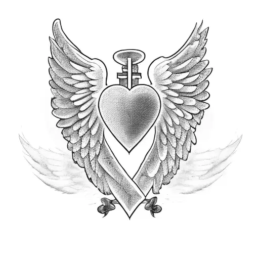 A Brave Heart With Angel Wings And A Broken Heart Symbolizing Disappointment In Love