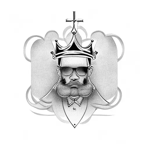 Reggie In Cursive With Crown