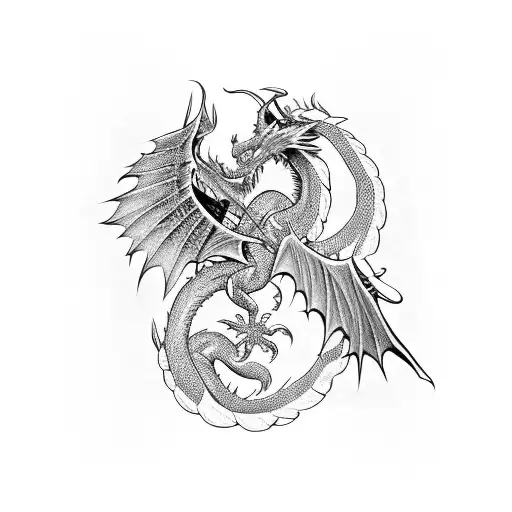 Fierce Winged Dragon