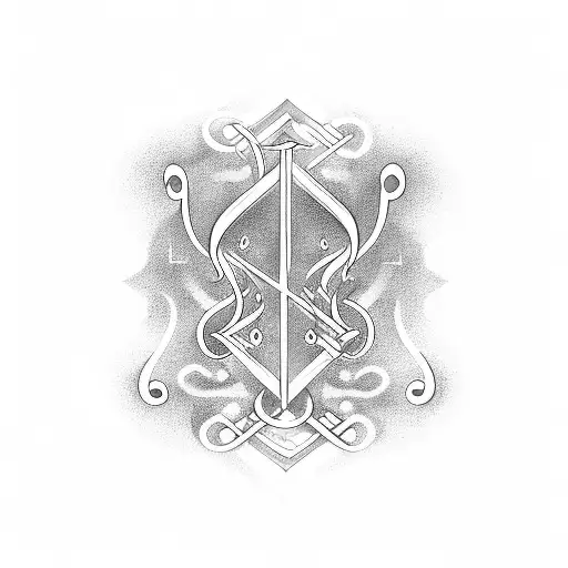 Musical Notes Intertwined With Zodiac Symbol Gemini