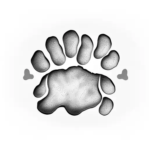 Dog Paw Wrist Tatto With The Letter K