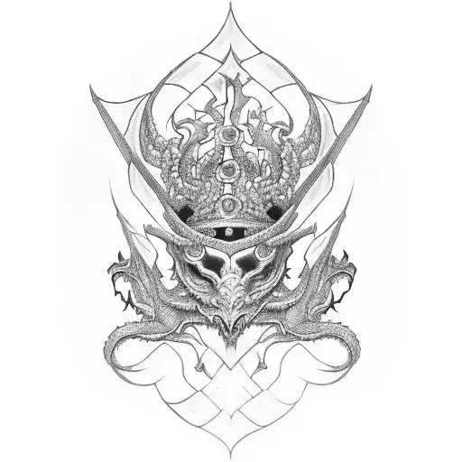 Crown Made Of Intertwined Dragons