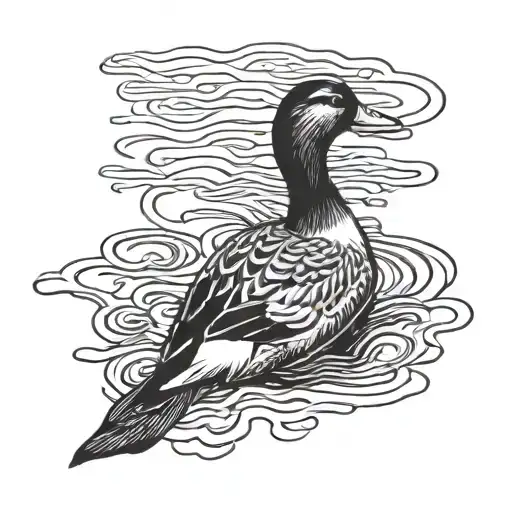 Duck Diving Into Water