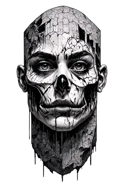 Dark Concrete Stone Faces