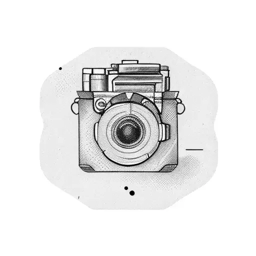 A Vintage Camera Surrounded By Passport Stamps And Travel Icons