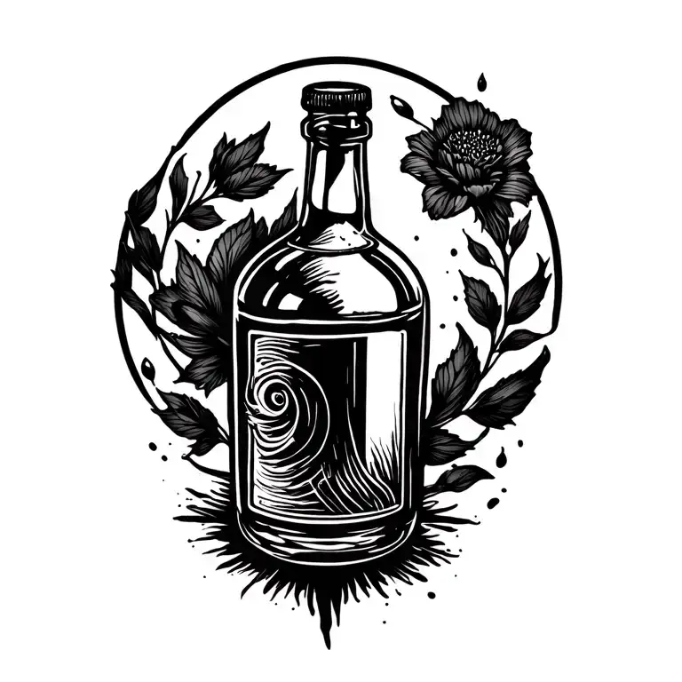 Sobriety Bottle Surrounded