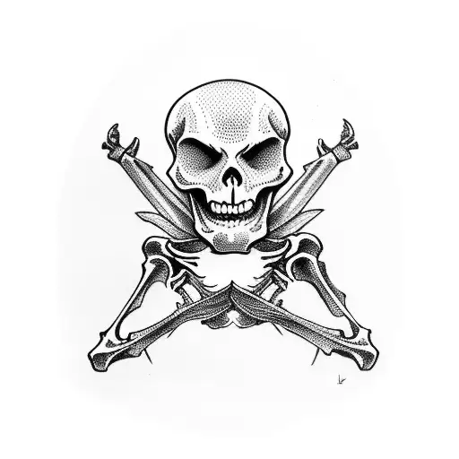 Skeleton Doing The Shaka