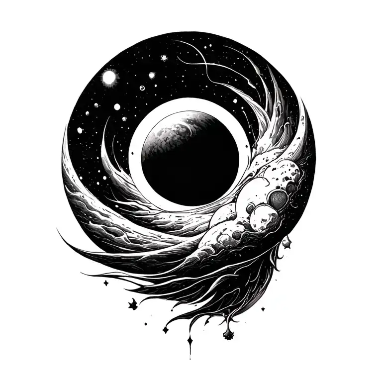 Universe With A Black Hole