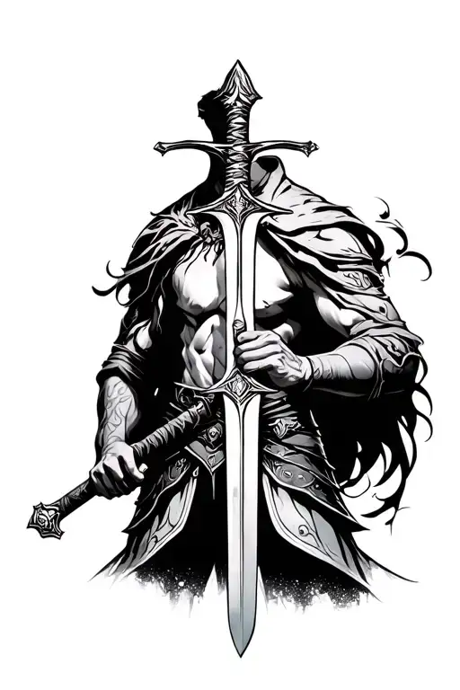 Long Sword Fighter Human Fantasy