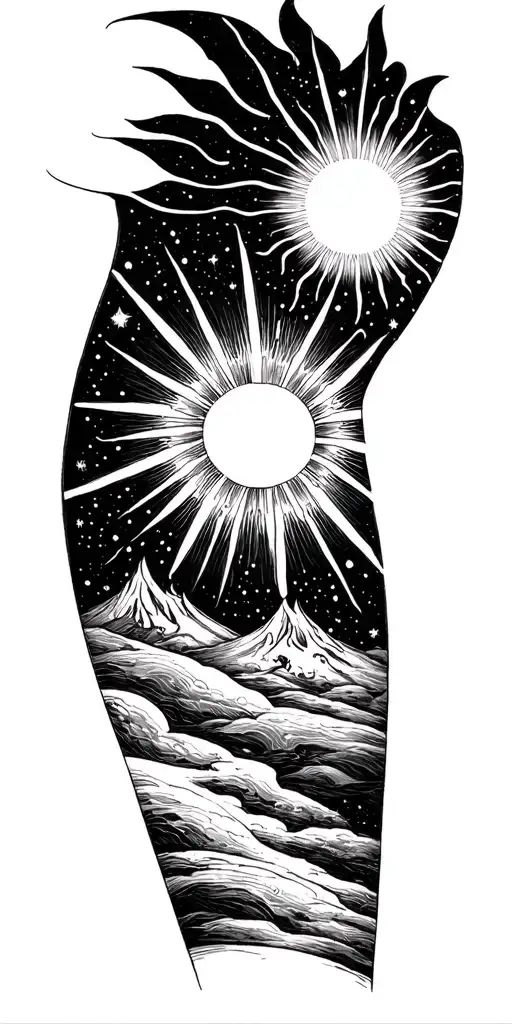 Beaming Sun Over The Universe