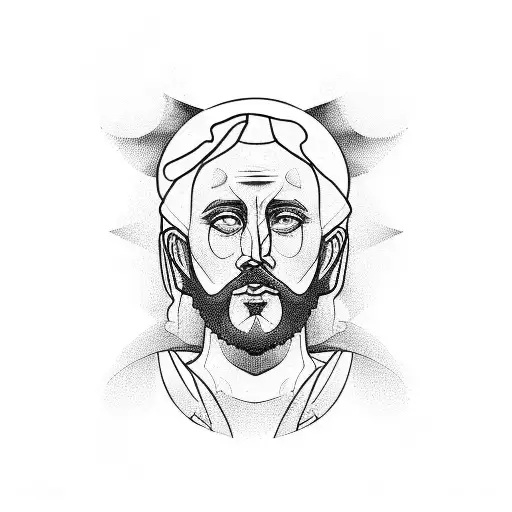 A Portrait Of A Biblical Figure In An Abstract Style