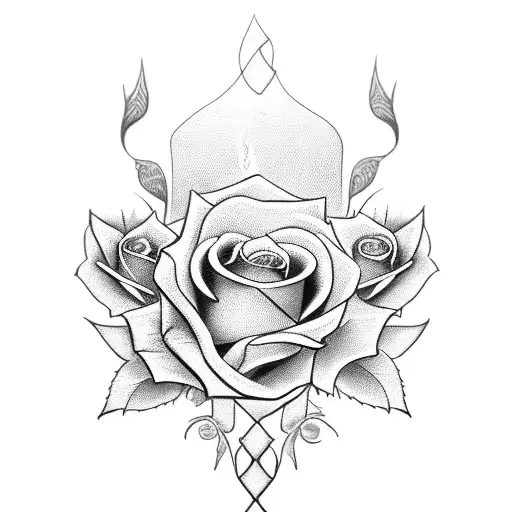 A Sword With Roses Around It