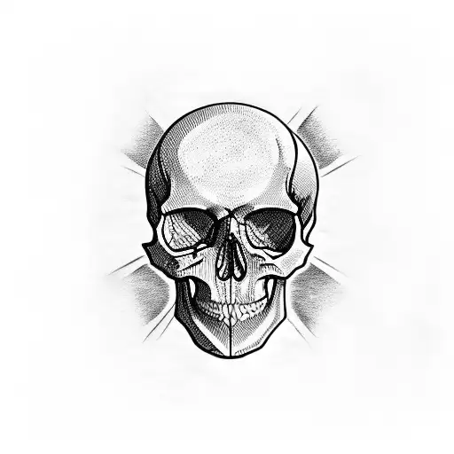 Skull With Writing