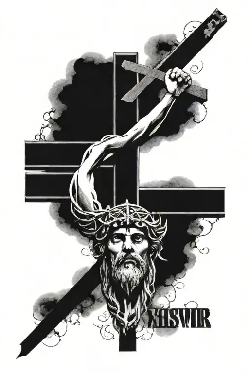 Roman Numerals With Jesus On The Cross Incorporated