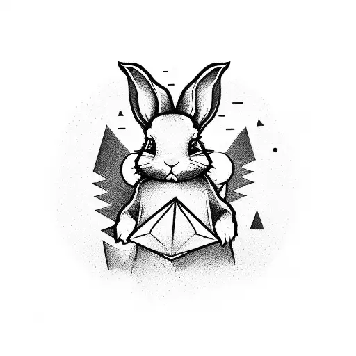 A Rabbit Playing D&d With A Group Of Magical Creatures