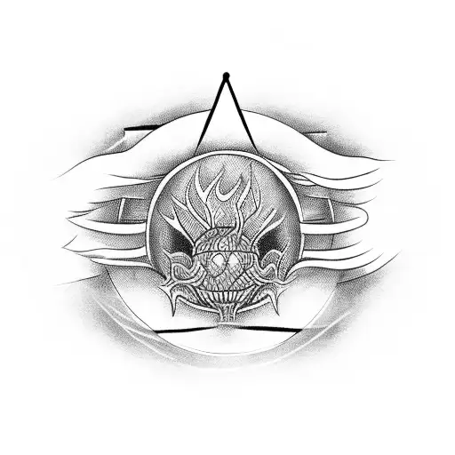 Basketball Player Dunking Through A Ring Of Fire