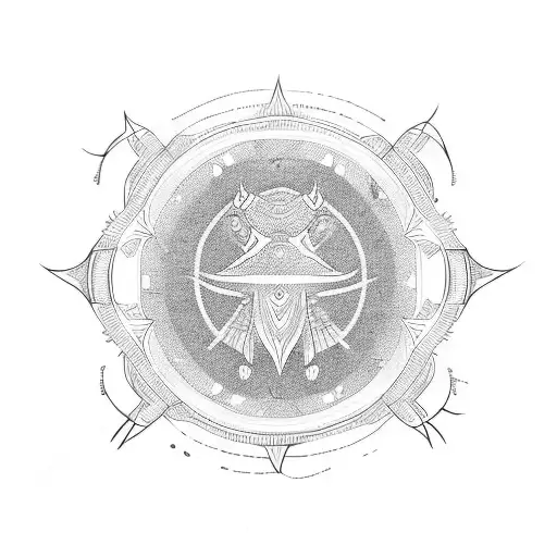 Taurus Circle Tribal Icon