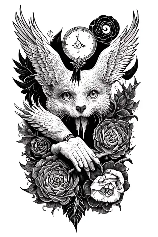 Harry Potter Themed Tattoo Incorporating Elements