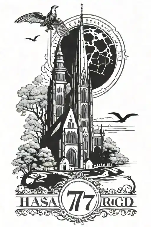 Greifswald Cathedral With Year Of Birth 77 And Hansa Rostock Logo