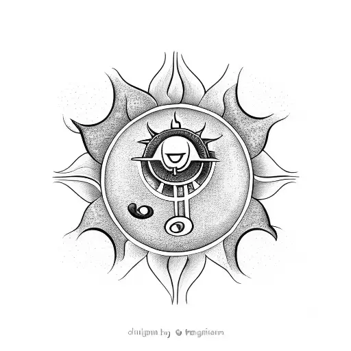 Musical Notes Forming The Shape Of A Sun And Moon