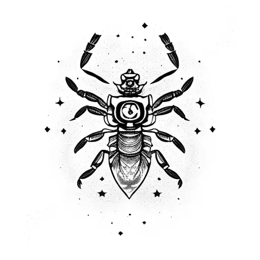 A Scorpion Constellation With A Faded Background