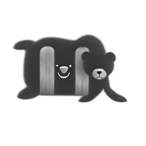 A Teddy Bear On A Black Background