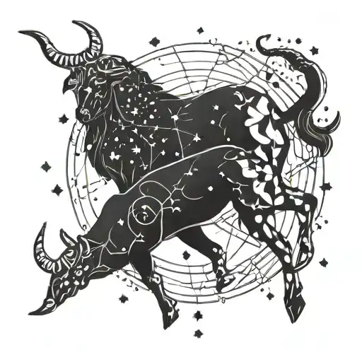 Taurus And Capricorn Constellation Merging