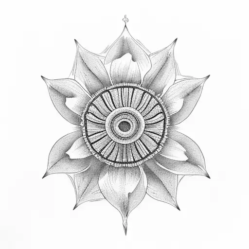 Lilly Of The Nile Stem Intertwined With A Yellow Dandelion Stem