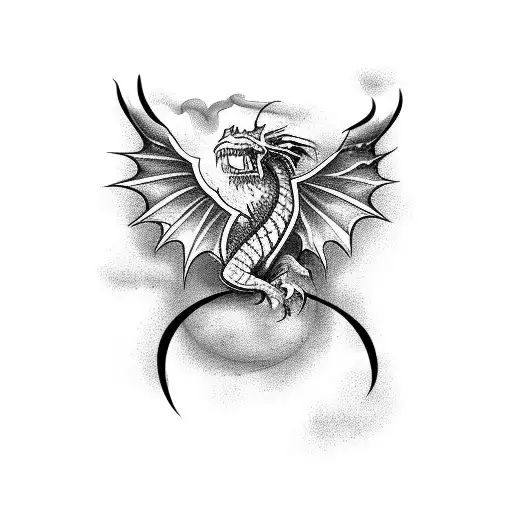 Winged Medieval Dragon