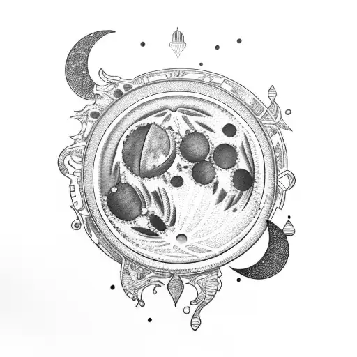 Moon Phases With Lillies