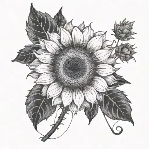 Sunflower With Grammar Semicolon Made