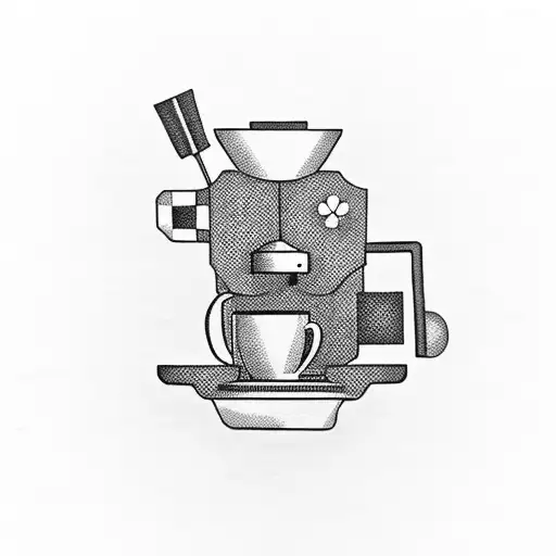 Coffee Machine Transforming Into A Muscular Figure