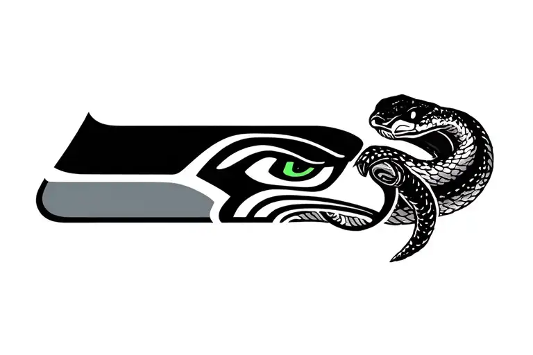 Filler Seahawks Logo Intertwined Snakes Wrapped