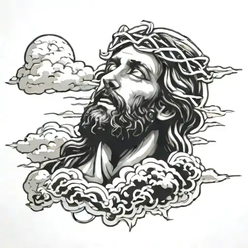 Clouds Surrounding Jesus Stripped Show No Love