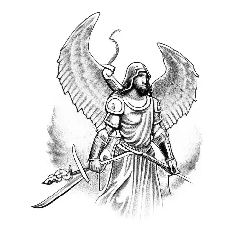 Saint Michael Slaying A Demon