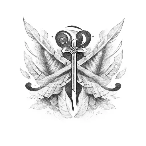 Feather Cross Sleeve