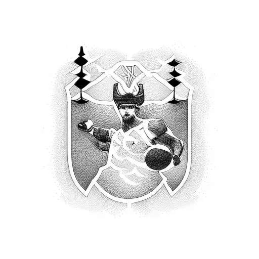 Combine Elements Of Sport And Army Into A Unique Tattoo Design