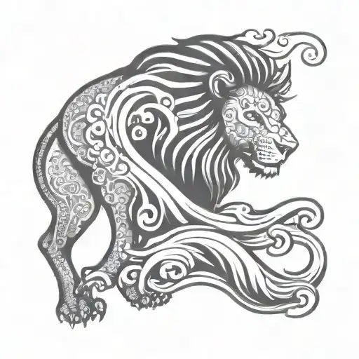 Wave And Lion